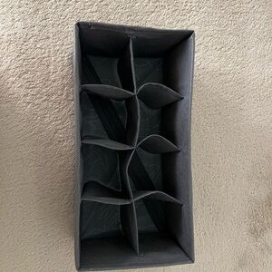 Floral Gray and Gold Sock Organizer